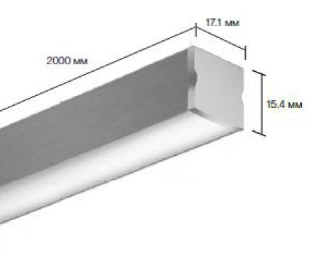 Накладной алюминиевый профиль для светодиодных лент LD profile – 04, 29426
