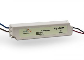 Блок питания LD PLASTIC 20W-12V 1,5А IP67, 17492
